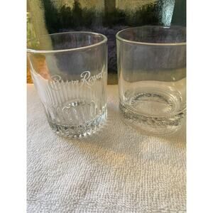 Set of 2 Vintage Crown Royal bourbon glasses